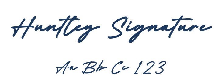 Huntley Signature Font Preview