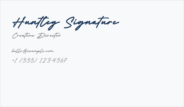Huntley Signature Business Card