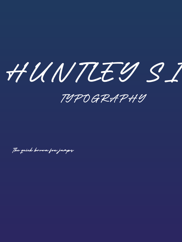 Huntley Signature Poster