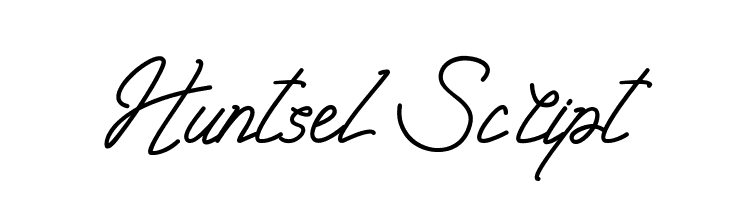 Huntsel Script  नि: शुल्क फ़ॉन्ट्स डाउनलोड