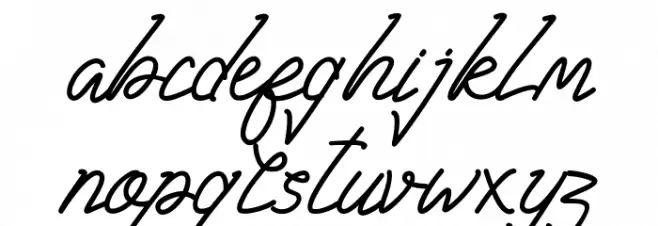 Huntsel Script Шрифта строчной