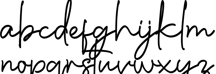 Huntteret Font LOWERCASE