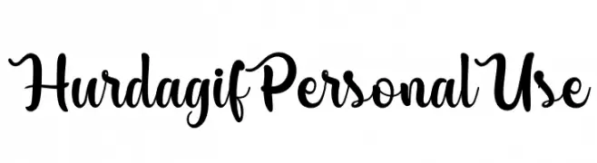 Hurdagif Personal Use  Free Fonts Download