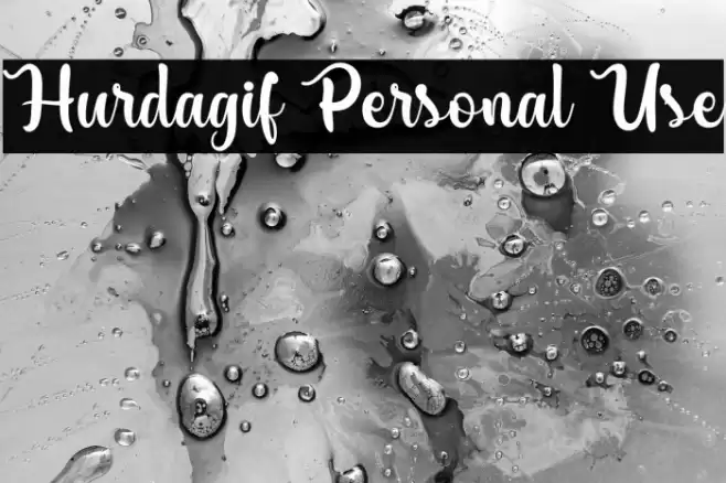 Hurdagif Personal Use Font examples
