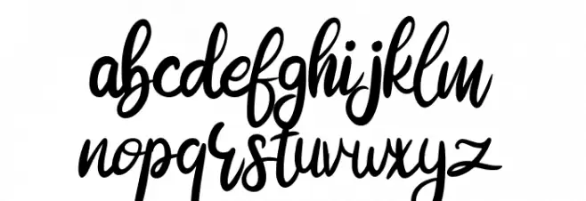 HurilenFREE Schriftart Kleinbuchstaben