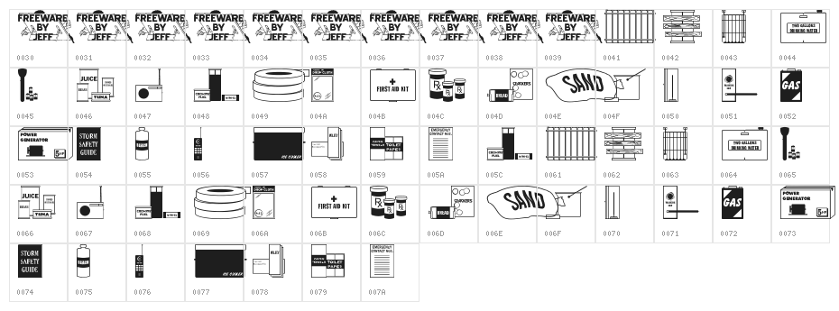 Hurricane Preparations JL Character Map
