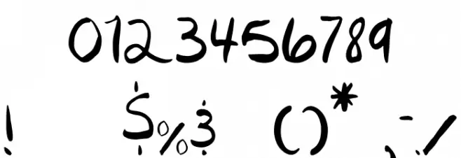 Hurried Hand Font Alte caractere