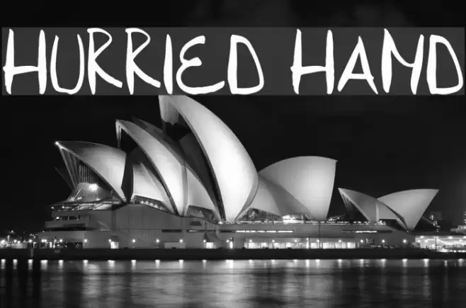 Hurried Hand Font examples