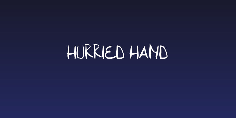 Hurried Hand Social Header