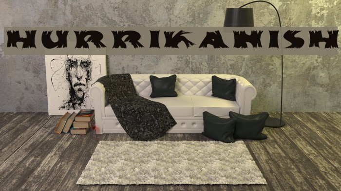 Hurrikanish Font examples