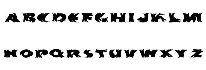 Hurrikanish Font LOWERCASE