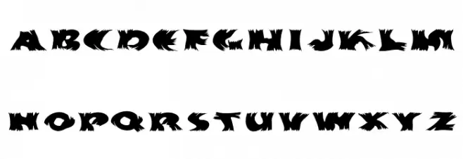 Hurrikanish फ़ॉन्ट लोअरकेस