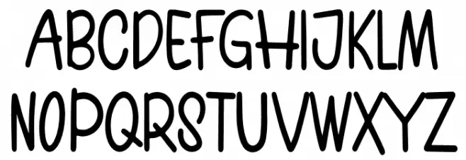 Hurry Up! Schriftart Groß