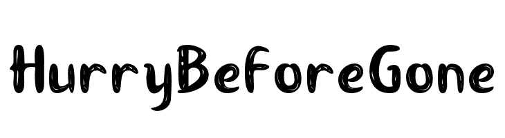 HurryBeforeGone  フリーフォントのダウンロード