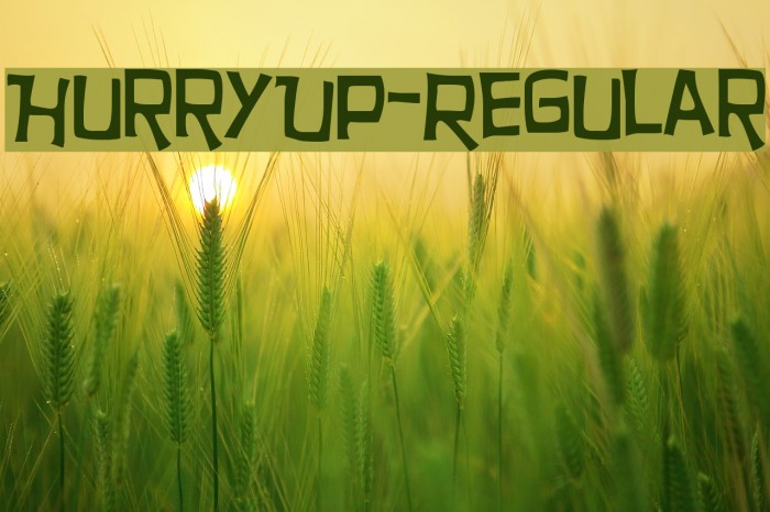 HurryUp-Regular Font examples