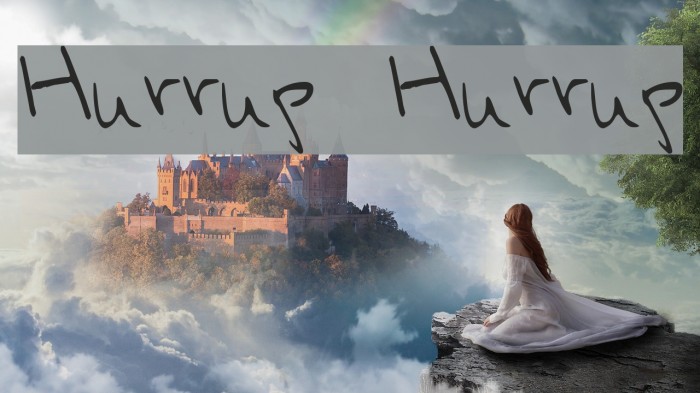 Hurryup Hurryup Font examples