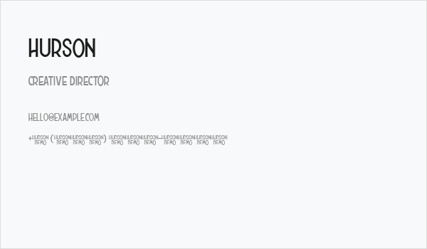 Hurson Business Card