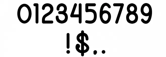 Huruf Miranti Bold Font OTHER CHARS