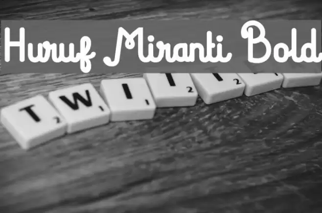 Huruf Miranti Bold Font examples