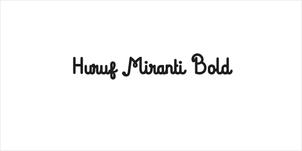 Huruf Miranti Bold Logo