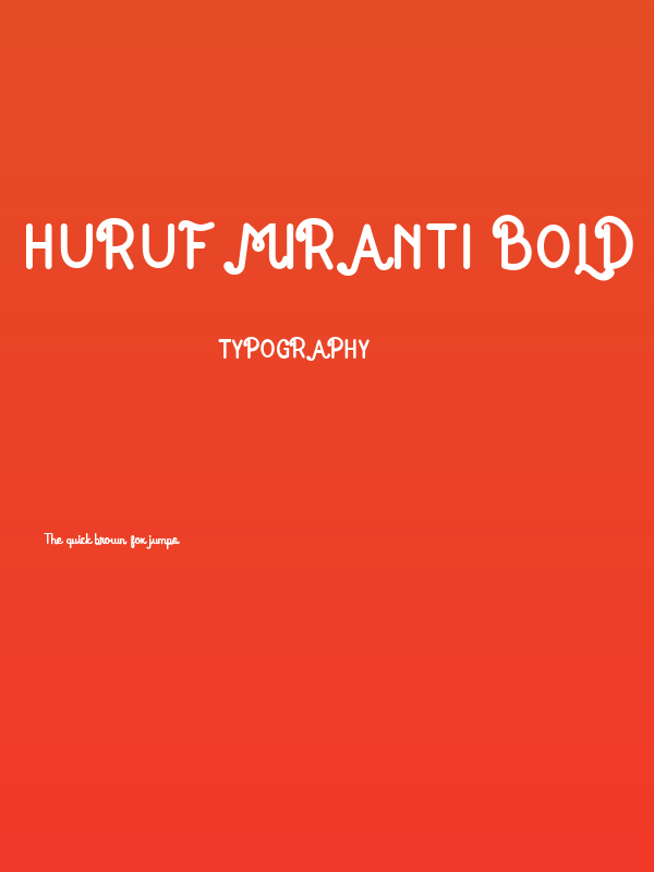 Huruf Miranti Bold Poster