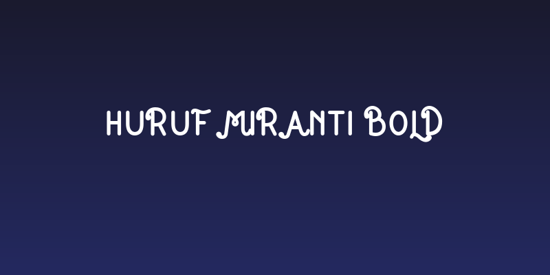 Huruf Miranti Bold Social Header