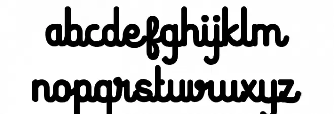 Huruf Miranti Bold Schriftart Kleinbuchstaben