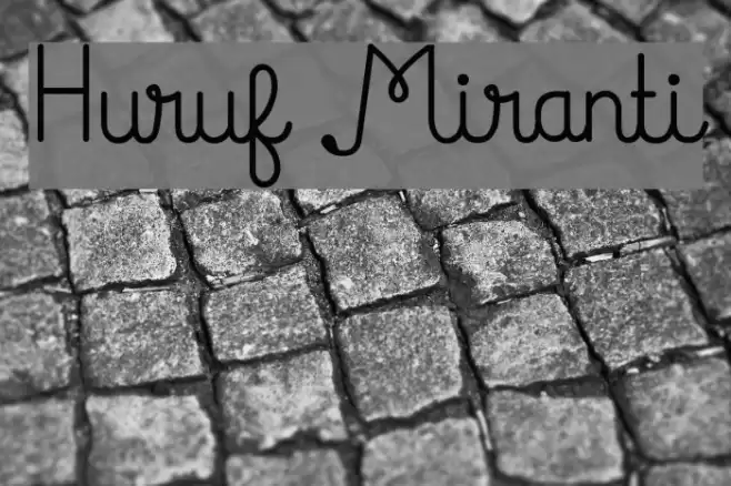 Huruf Miranti Font examples