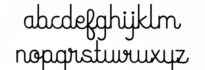 Huruf Miranti Caratteri MINUSCOLO