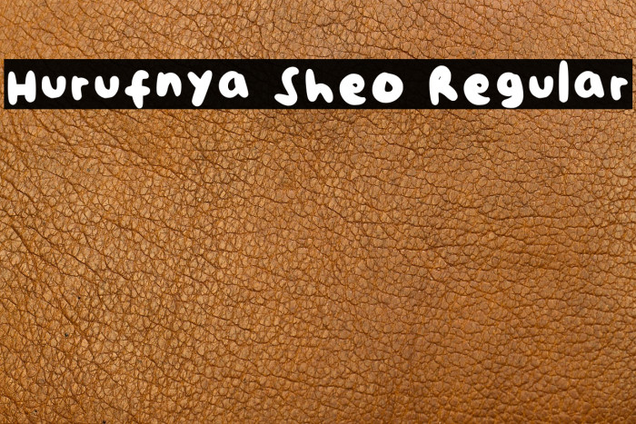 Hurufnya Sheo Regular Example 1