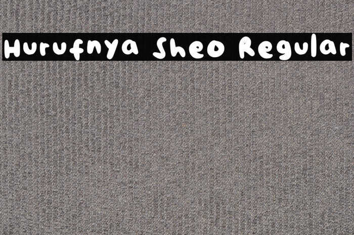 Hurufnya Sheo Regular Example 3