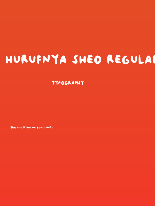 Hurufnya Sheo Regular Poster