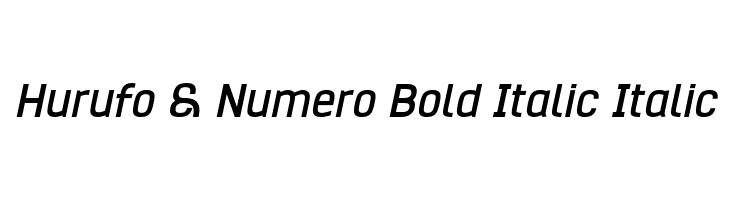 Hurufo & Numero Bold Italic Italic Font