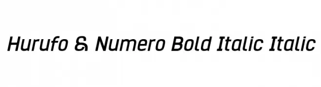 Hurufo & Numero Bold Italic Italic  تنزيل الخطوط