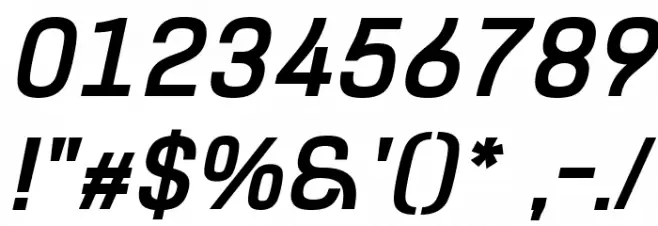 Hurufo & Numero Bold Italic Italic Font Alte caractere