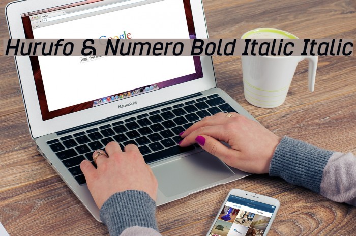 Hurufo & Numero Bold Italic Italic Font examples