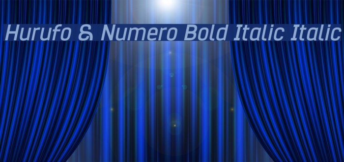 Hurufo & Numero Bold Italic Italic Font examples