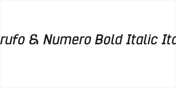 Hurufo & Numero Bold Italic Italic Logo