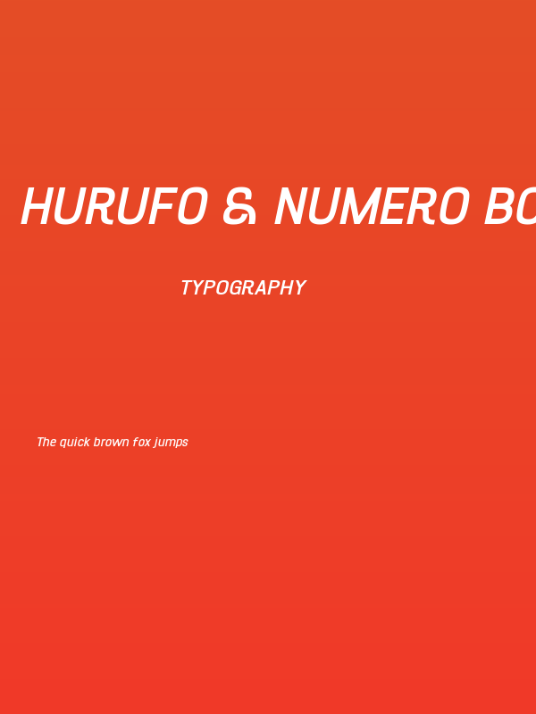 Hurufo & Numero Bold Italic Italic Poster
