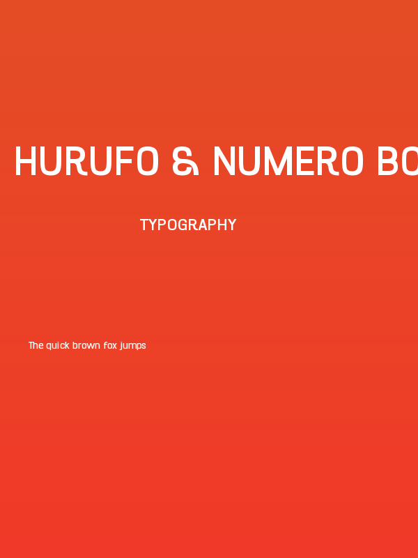 Hurufo & Numero Bold Poster