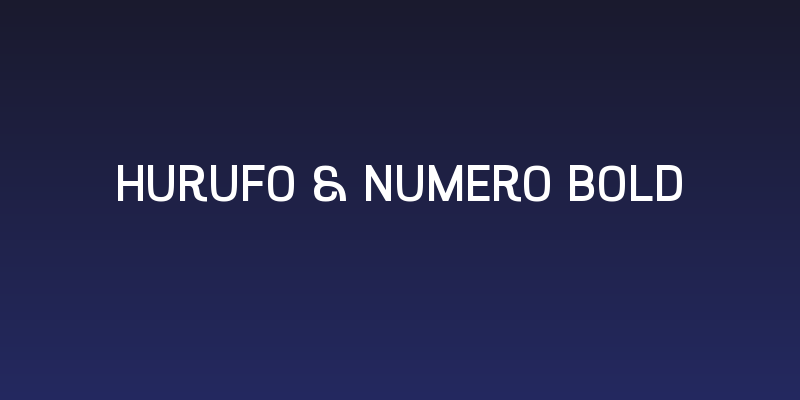 Hurufo & Numero Bold Social Header