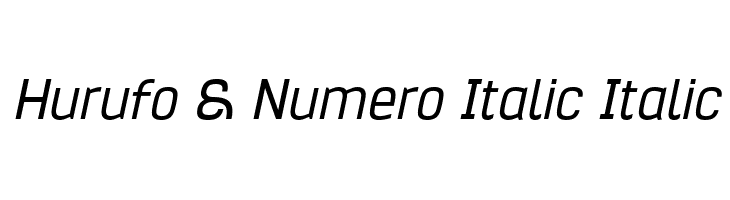 Hurufo & Numero Italic Italic Font