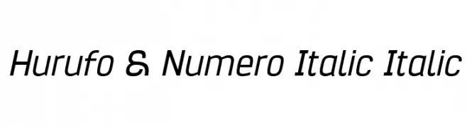 Hurufo & Numero Italic Italic  تنزيل الخطوط