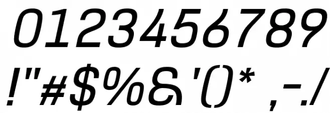 Hurufo & Numero Italic Italic Font Alte caractere