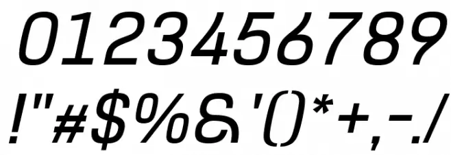 Hurufo & Numero Italic Italic Font Alte caractere