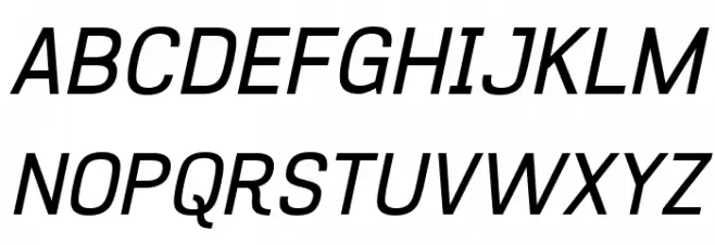 Hurufo & Numero Italic Italic Schriftart Groß