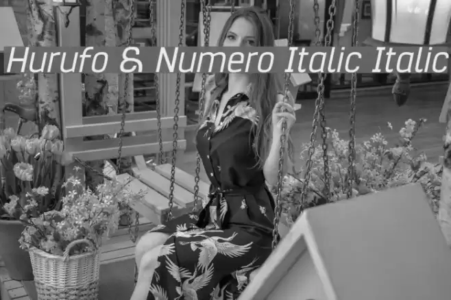 Hurufo & Numero Italic Italic Font examples