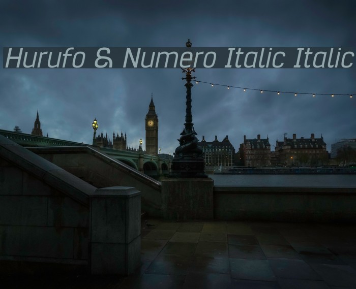 Hurufo & Numero Italic Italic Font examples