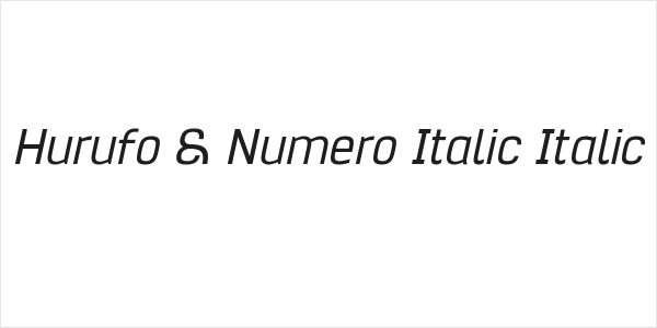 Hurufo & Numero Italic Italic Logo