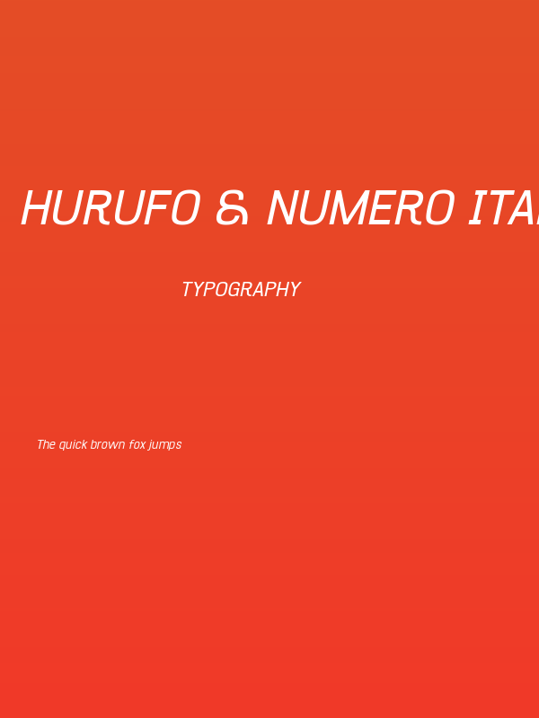 Hurufo & Numero Italic Italic Poster